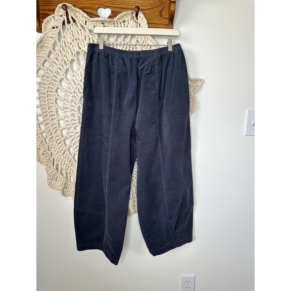 Cut Loose Lagenlook Cotton Blend Gray Barrel Leg Pants Size Large - Picture 3 of 4
